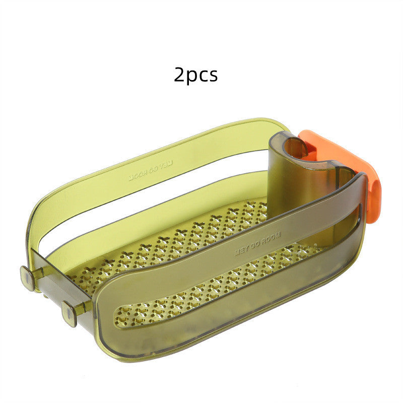 Installation-Free Snap-On Faucet Sink Rack – Kitchen & Bathroom Organizer