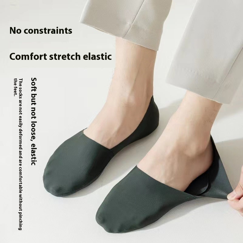 Men's Cotton Invisible Socks – Sweat-Absorbent & Non-Slip