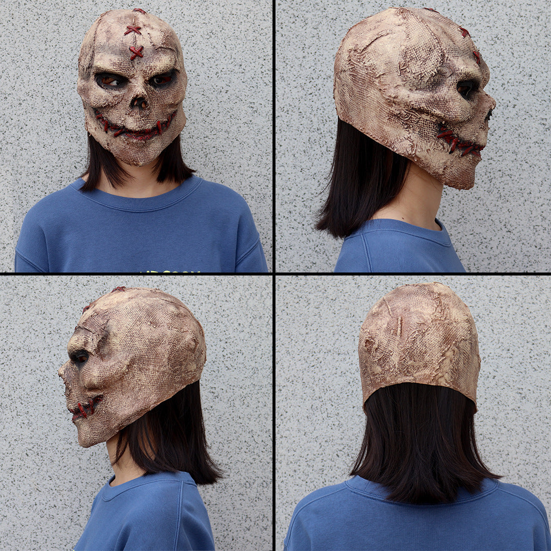 Halloween Stitching Horror Mask Cosplay Funny Dance Party Horror Thriller Headgear