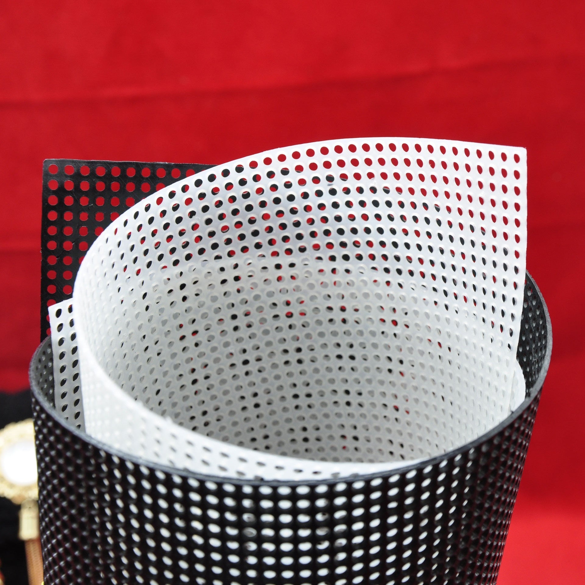 Cloth Woven Knitting Bag with 4mm Plastic Gridding Mesh Plate – DIY Craft Organizer