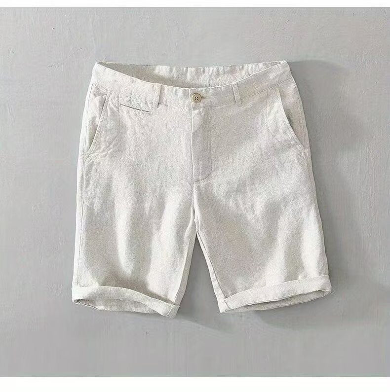 Men’s Solid Color Casual Shorts – Breathable Summer Fifth Pants