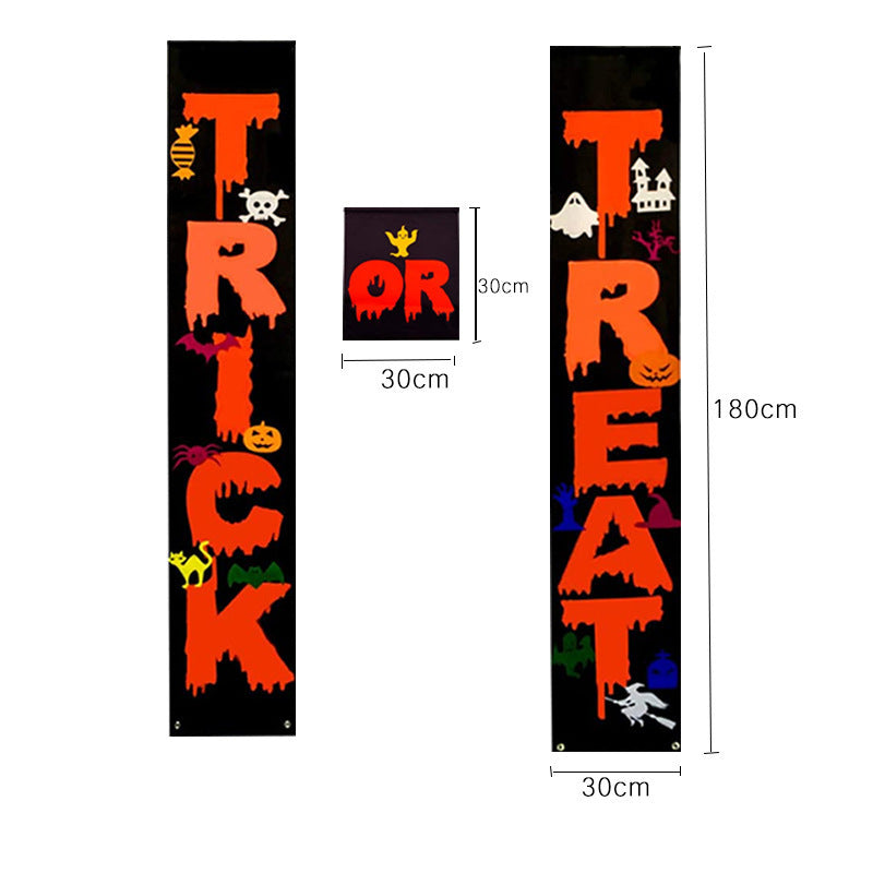 Halloween Door Banner – Spooky Hanging Couplet Decoration for Home and Party