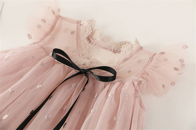 Girls Lace Gown Delicate Regular Fit for Kids Ages 3 to 8