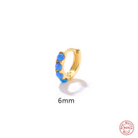 Single Golden 6MM Blue Opal