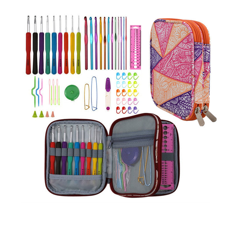 36-Style Crochet Hook Set with Case – Knitting & DIY Crafts