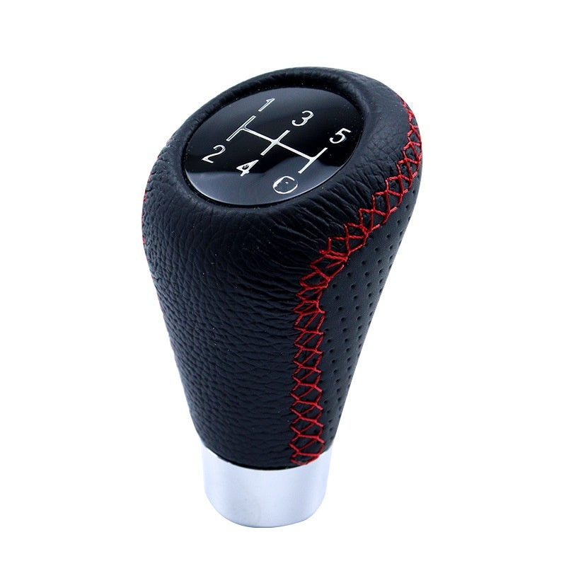 Leather Gear Head Wave Rod Car Hand Speed Rod Car