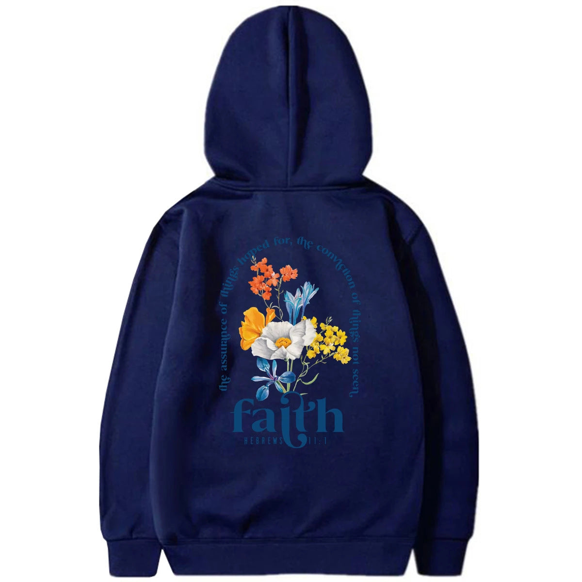 Women Loose Bible Verse Hoodie Polyester Printed Chic
