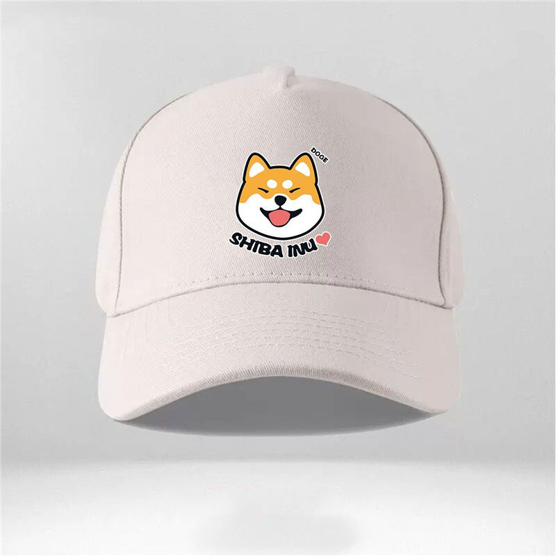 Cartoon Dog Shiba Inu Couple Peaked Cap for Men and Women – New Trendy Adjustable Hat