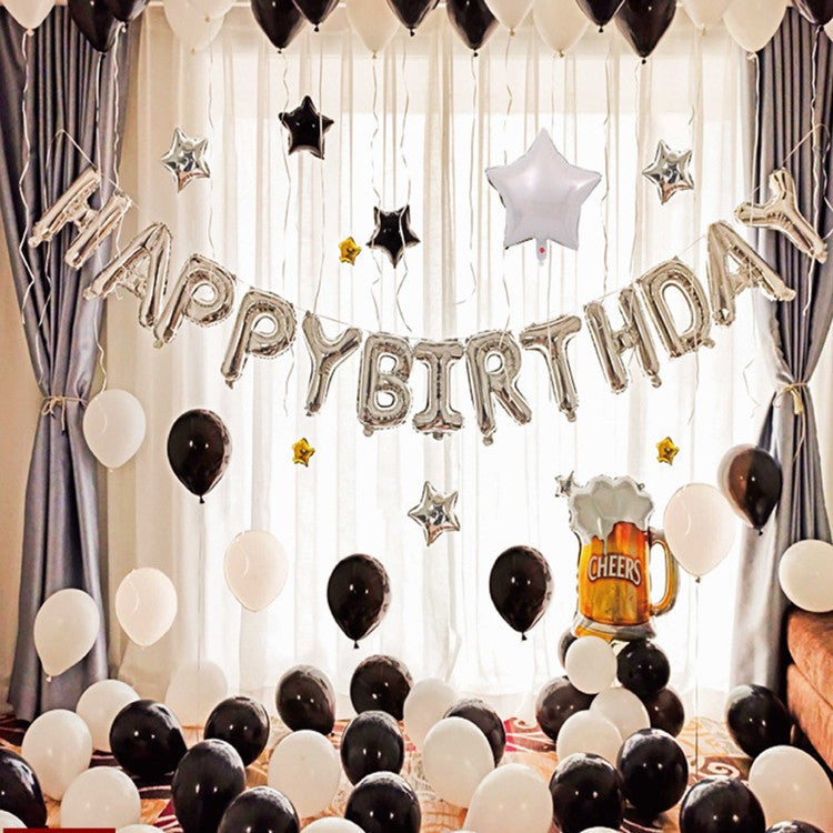 Scene Layout Aluminum Film Balloon Set Children's Birthday Theme Background Wall