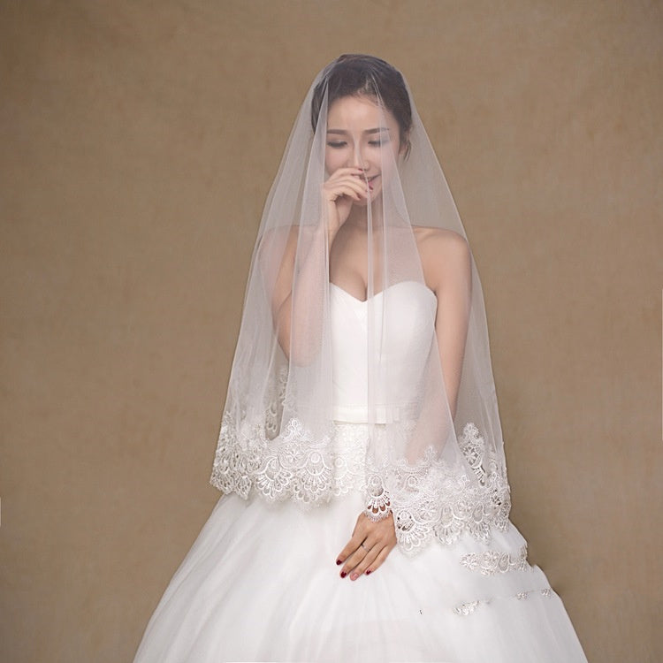 White Bride Veil – Elegant & Affordable Wedding Accessory