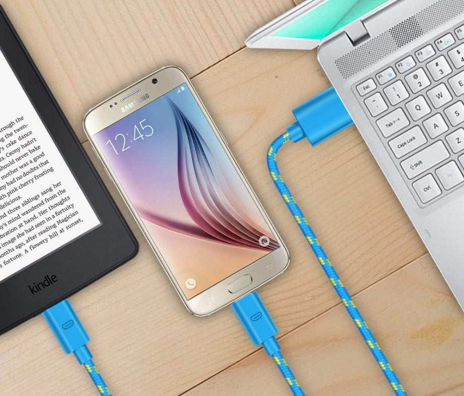 Woven Nylon Charging & Data Cable – Durable & Tangle-Free