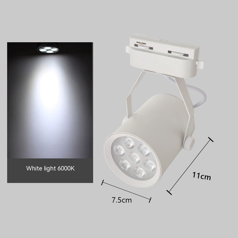 LED Track Spotlight Track Lamp 12 W18W Clothing Store Background Wall Open-mounted Slide Spotlight Super Bright