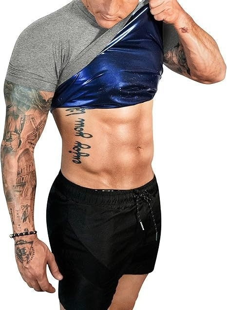 Men's Violently Sweat Suit Corset Tight Belly Trimming Sports