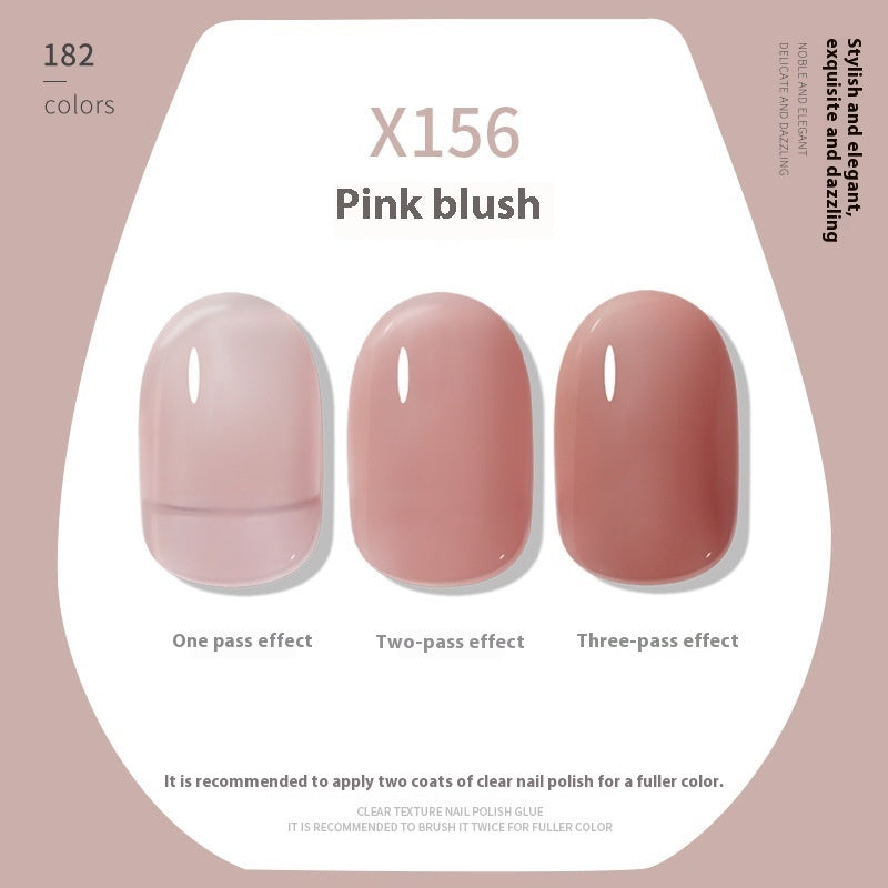 Nude Ice Transparent Color Cherry Red White UV Polish