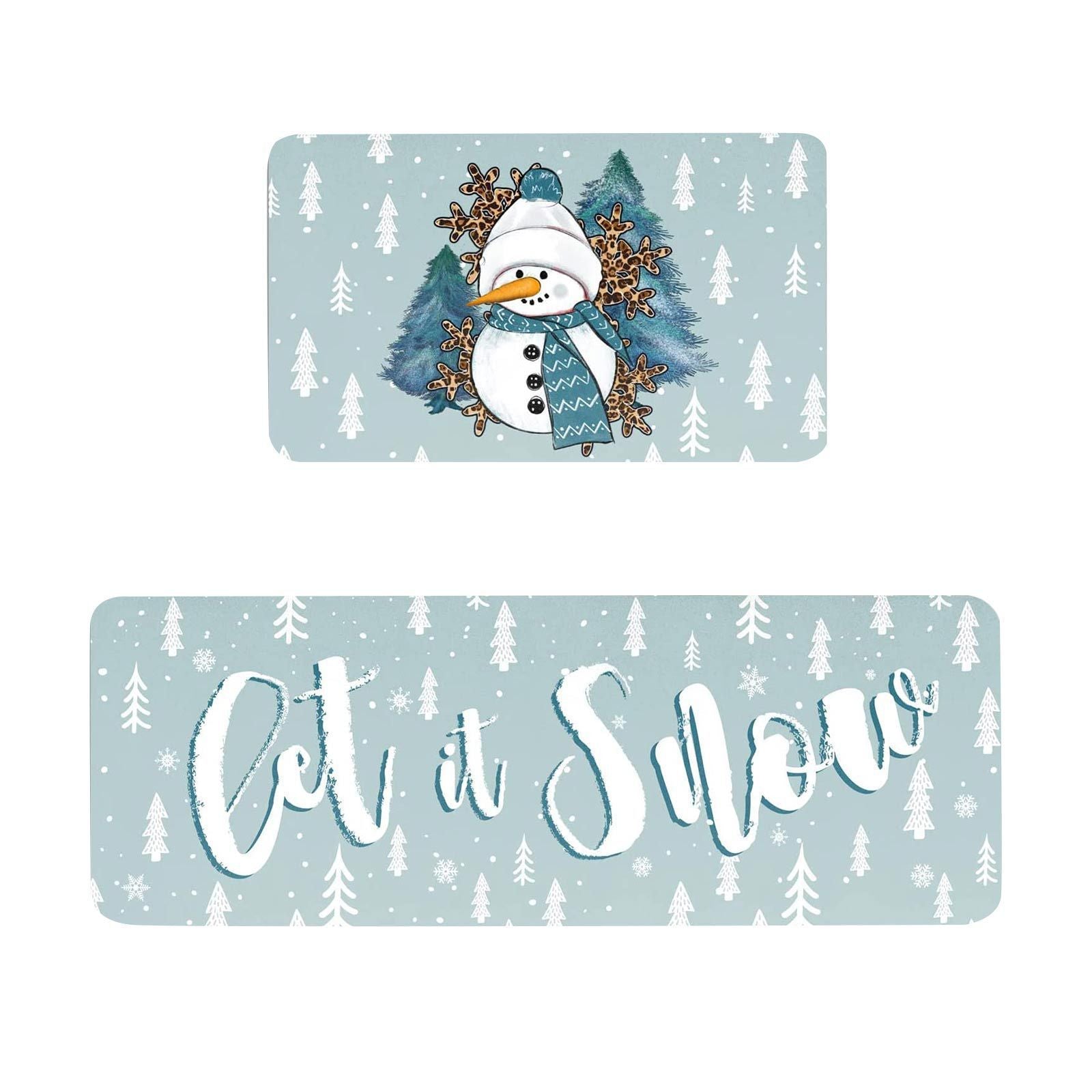Christmas Winter Antislip Stain-resistant Entrance Absorbent Floor Mat