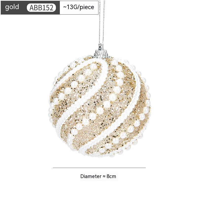 Christmas Tree Decoration With Ball Powder Hanging Ornaments