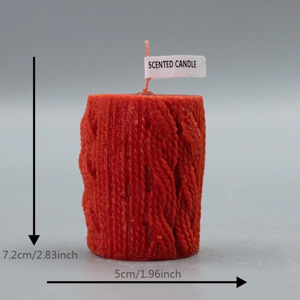 Wool Column Christmas Candle Decoration Ornaments