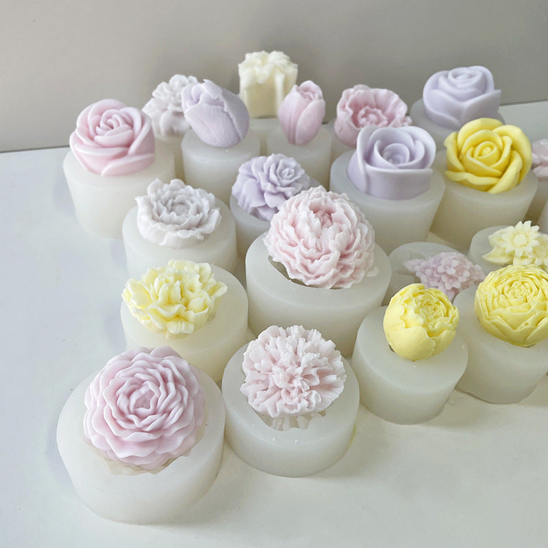 Flower Aromatherapy Candle Silicone Mold DIY