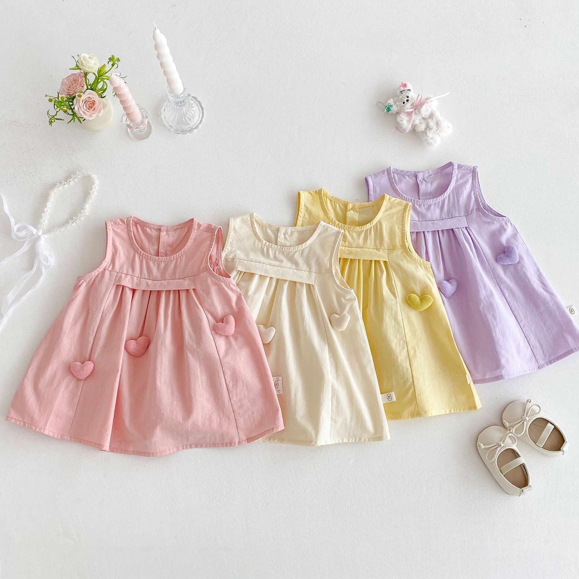 Girl's Love Princess Dress Children's Vest Dress
