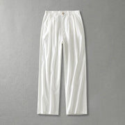 Men’s Autumn Cotton Linen Pants – Loose Straight Casual Trousers