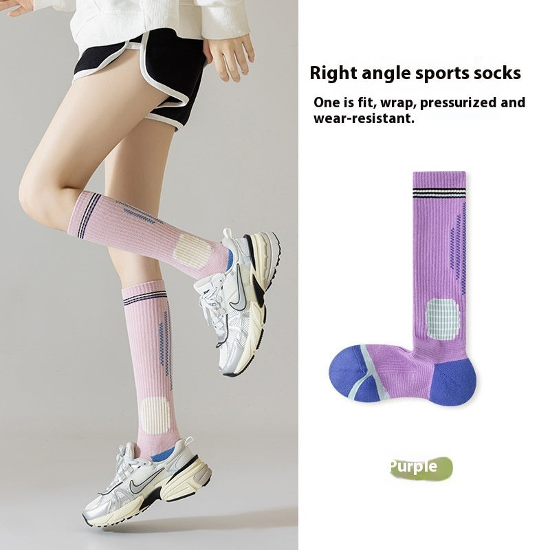 Women’s Long Compression Socks for Running Basketball Fitness