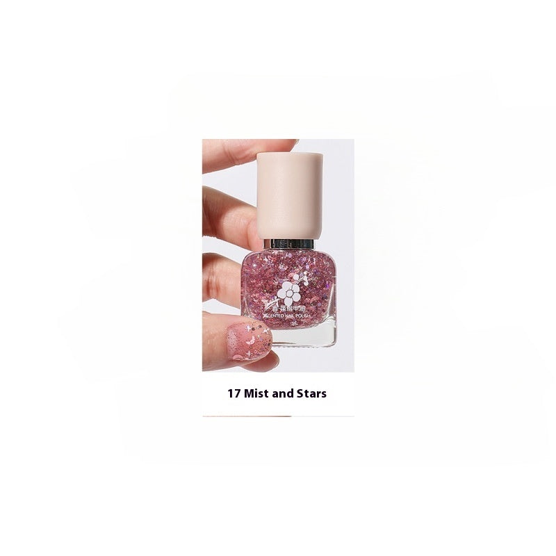 Water-based Quick-drying Baking-free Long-lasting Tearable Popular Color White Fragrance-retaining Nail Polish