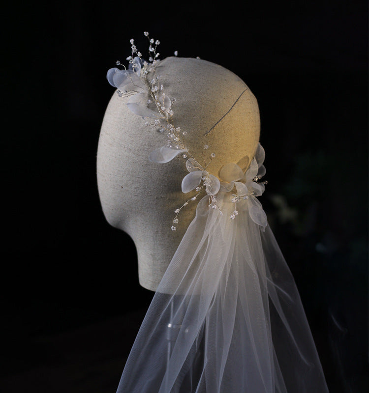 Delicate Bridal Wreath Veil Wedding Dress Accessory