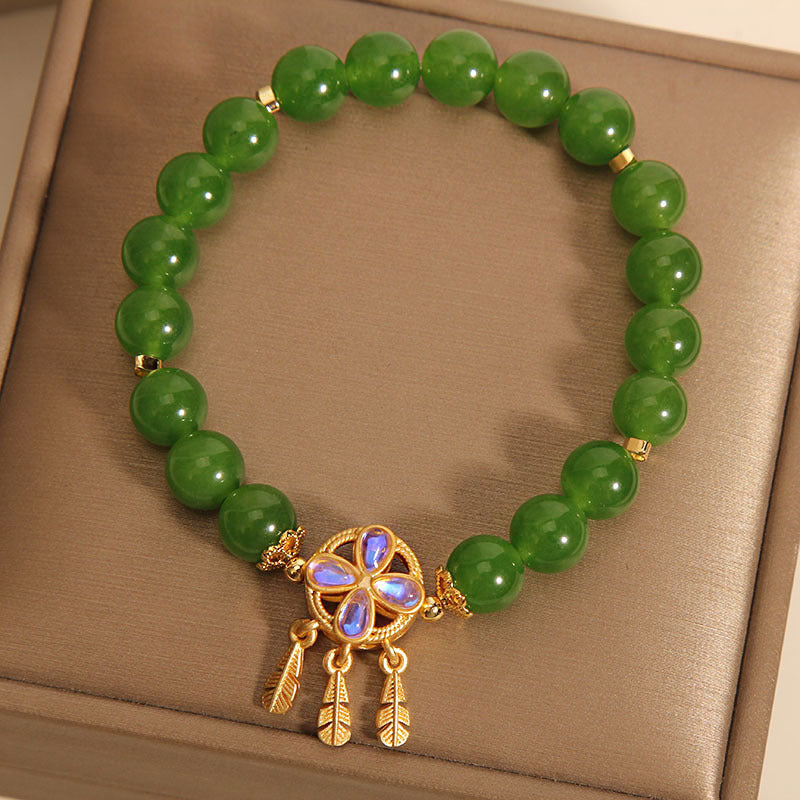 Green Jasper Bracelet Female Special-interest Design Pendant