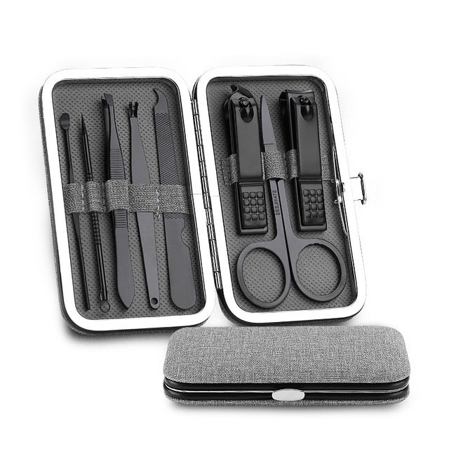 Manicure Nail Clipper Set – 8pcs Professional Grooming & Care Tools