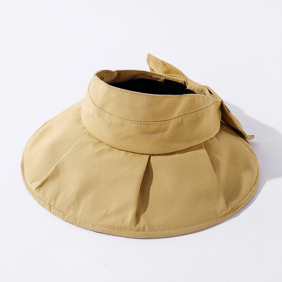 Color Matching Ice Silk Headband Topless Hat Sun Protection Hat