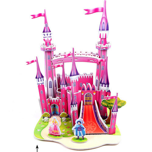 Children's 3D Three Dimensional Puzzle Paper Educational Toys Diy Building Hut