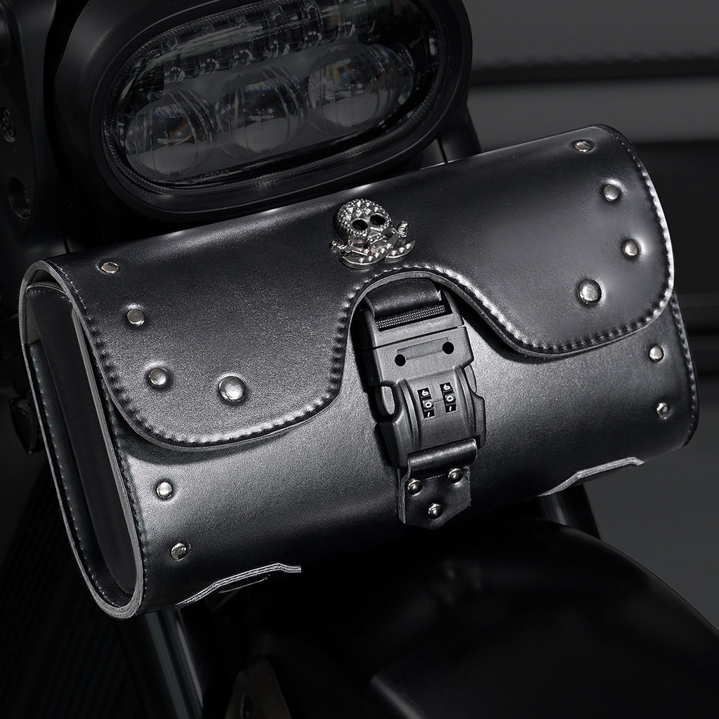 Unisex Punk Retro PU Motorcycle Pannier Bag Saddle Pro