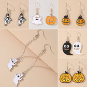 New Jewelry Halloween Funny And Fun Pumpkin Ghost Exaggerated Acrylic Earrings