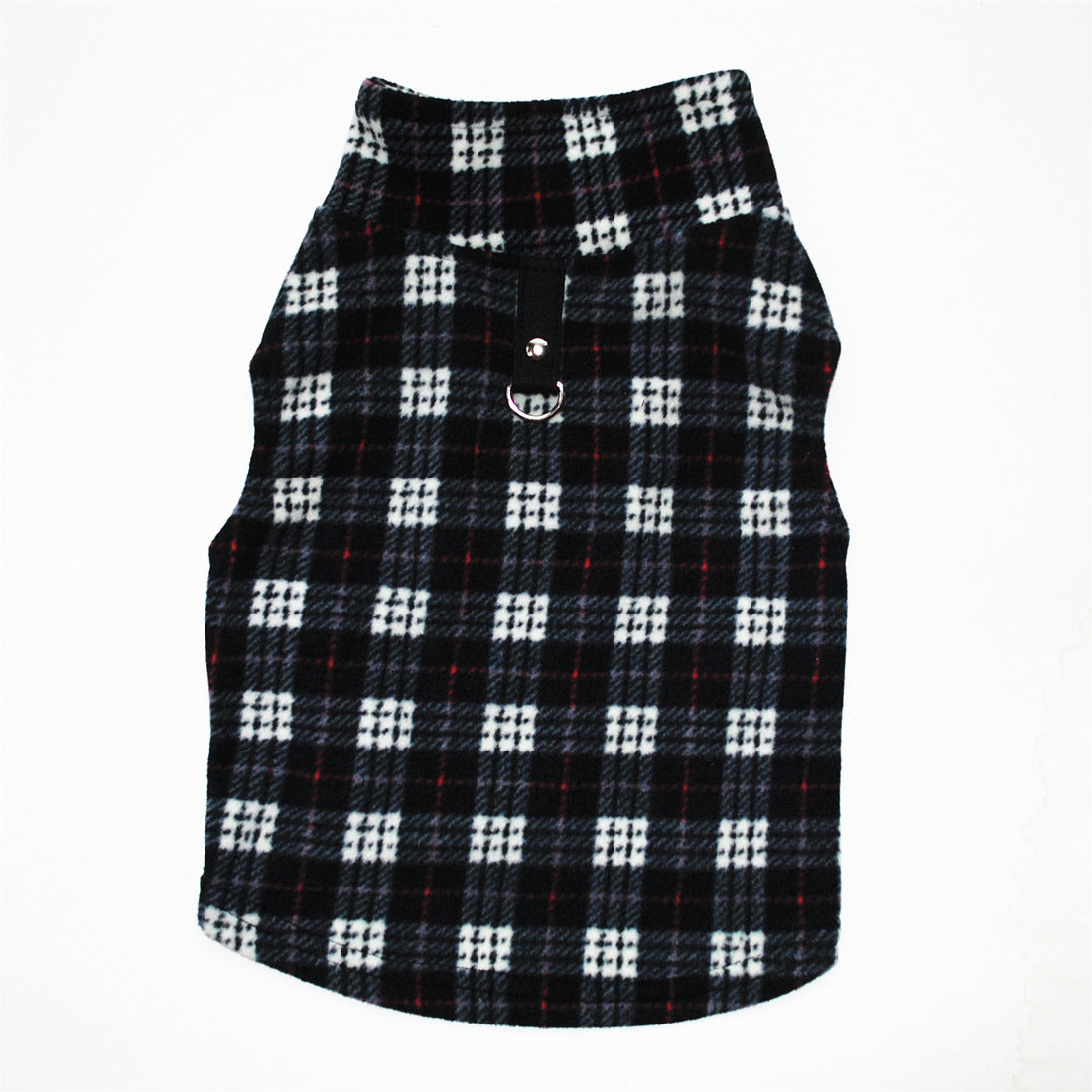 Warm Fleece Pet Dog Clothes Autumn Winter Thickened Vest Coat Small Medium Dogs Warm Costume With Traction Ring