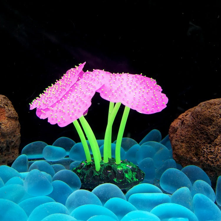 Luminous Silicone Underwater World Fluorescent Fake Coral Aquarium Landscaping