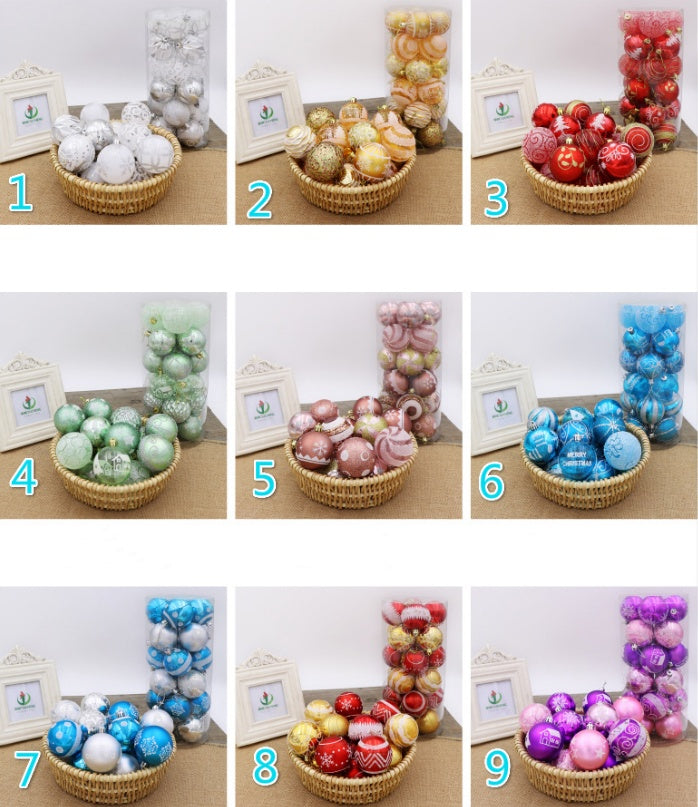6CM Bright Christmas Ball Ornaments Set of 24 Tree Decorations