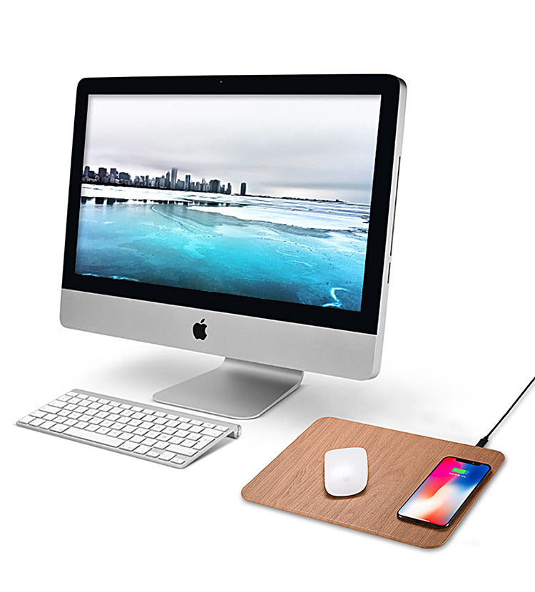 Wooden Wireless Charger – 15W Qi Fast Charging Pad, USB-C, Case-Friendly (Walnut/Bamboo)