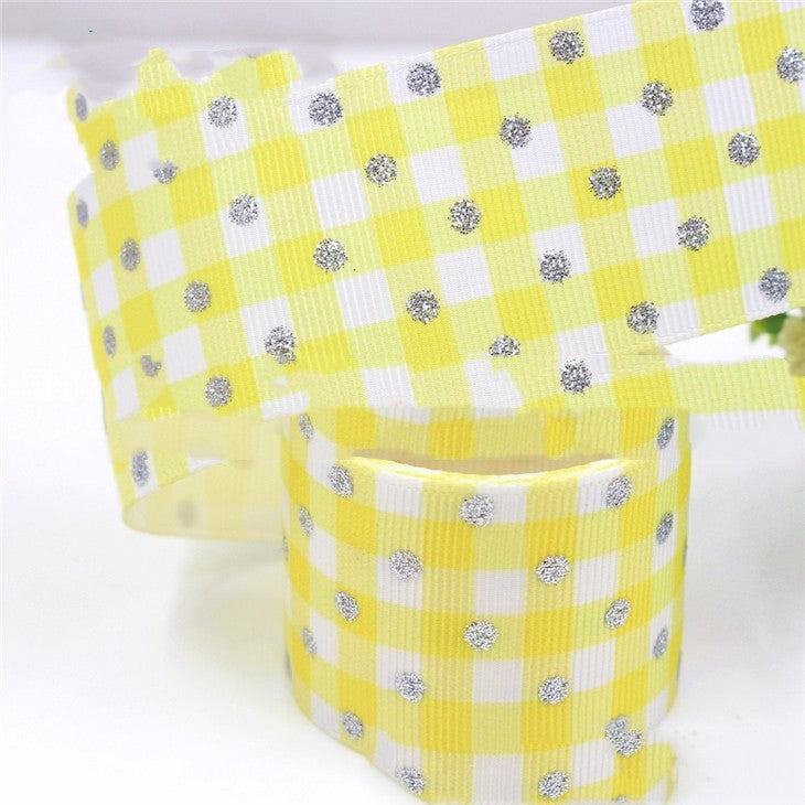 25mm Plaid Laser Silver Thermal Transfer Thread Ribbon – DIY Sewing, Crafts, and Decoration