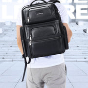 Genuine Leather Men's Commuter Backpack First Layer Cowhide