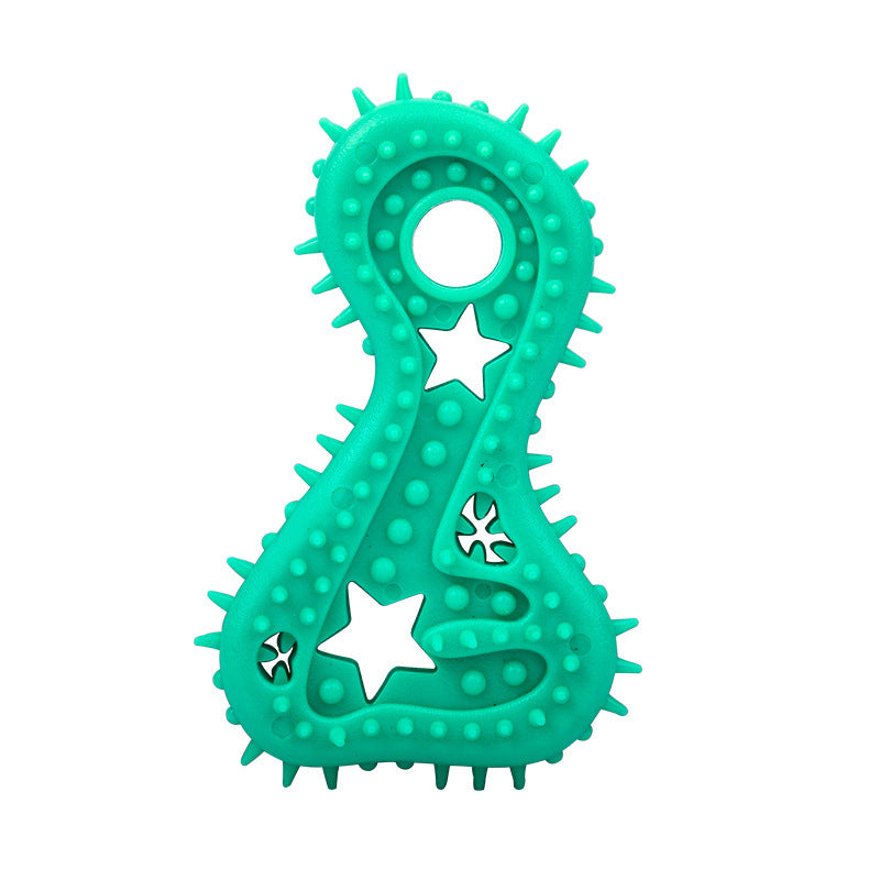 Bite-Resistant Rubber Star Chew Toy for Small Dogs