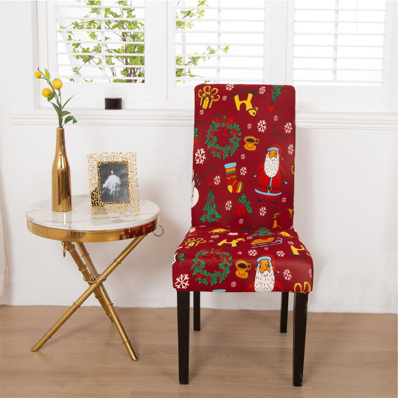 Christmas Modern Style One-Piece Office Chair Cover