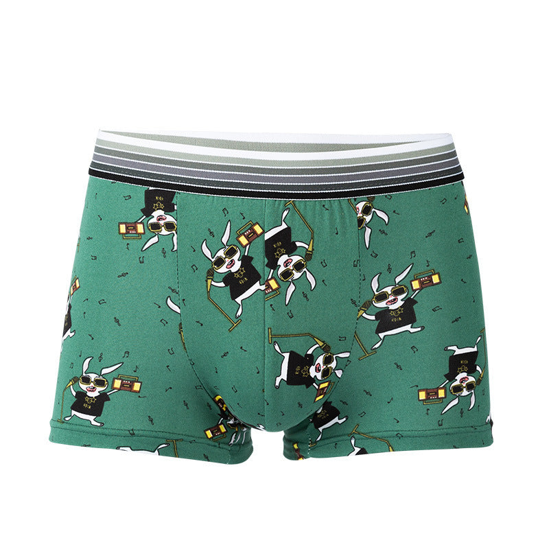 Cartoon Men's Mid-waist Underwear