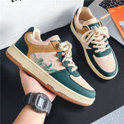 Men’s Lace-Up Casual Sneakers – Thick Sole Fashion Comfortable Breathable Walking Shoes