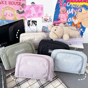 Simple Large Capacity Pencil Case – Girl Student School Supplies Organizer