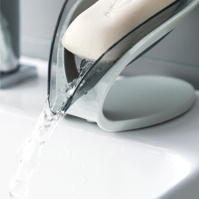 Leaf-Shaped Bathroom Soap Holder – Non-Slip Drain Storage Box for Soap & Kitchen Dish