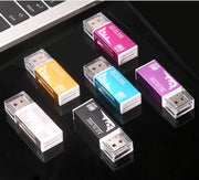 Multi-in-One Mini Card Reader – High-Speed Universal USB for SD/TF, Mobile Phones & Cameras