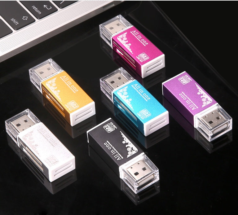 Multi-in-One Mini Card Reader – High-Speed Universal USB for SD/TF, Mobile Phones & Cameras