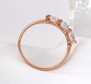 Korean Luxury Titanium Steel Zircon Engagement Rings