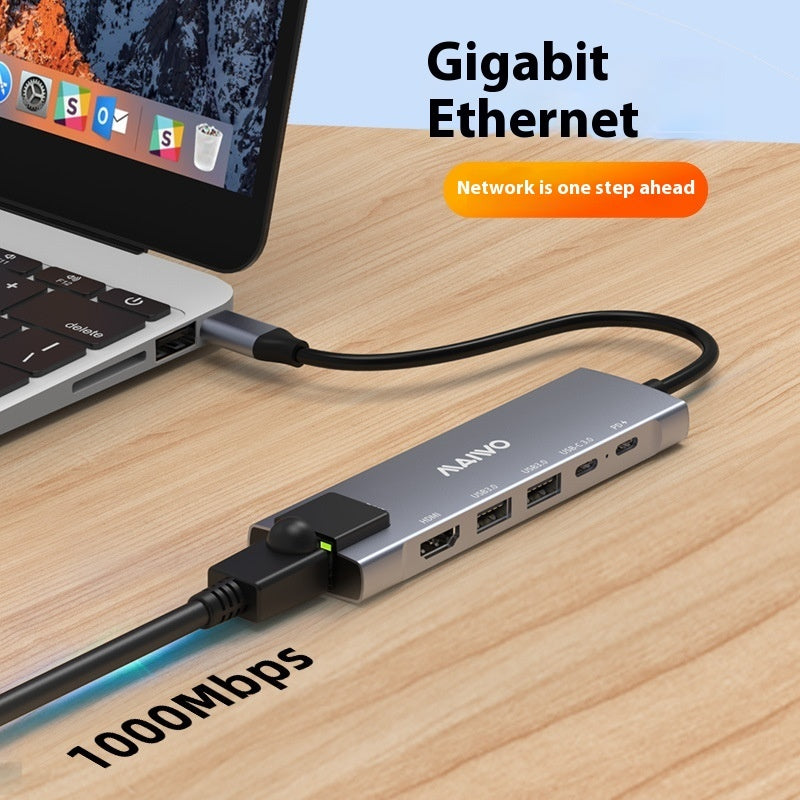 KH06RH1 Steam Deck 6-in-1 Docking Station – 4K HDMI, Gigabit Ethernet, 3×USB 3.0, USB-C PD, Stand