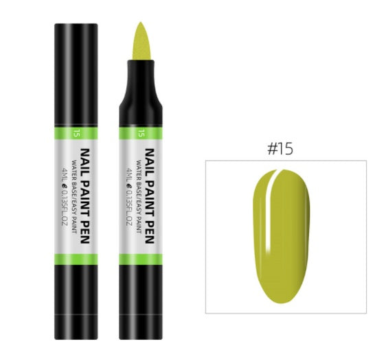 Plastic Nail Art Pen 24 Color Water Based Flower Painting